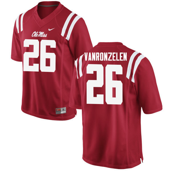 Men #26 Jake VanRonzelen Ole Miss Rebels College Football Jerseys Sale-Red